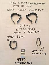 Harley 1936-1937 Knucklehead EL FL Main Wire Loom Clip & Clamp Kit 4730-30A