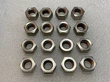 Harley #0120 JD DL A B Single WL Cylinder Base & Head Stud Nuts 1911-73 Nickel