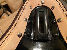 Harley 1939 Knucklehead UL WL Seat Saddle W/ Leather Skirt No Hole Pan Conchos