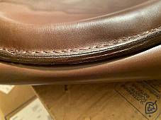 Harley 1939 Knucklehead UL WL Seat Saddle W/ Leather Skirt No Hole Pan Conchos