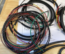 Harley Electra-Glide Wire Wiring Harness Kit 1967-68 W/ Battery & Starter Cables