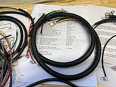 Harley Electra-Glide Wire Wiring Harness Kit 1967-68 W/ Battery & Starter Cables
