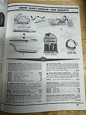Harley 1957 Accessory Catalog Reprint Panhead K-Model Hummer Servicar Sportster