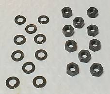 Harley 5/16” Parkerized Nuts & Washers Knucklehead Panhead K WLA UL VL JD Hummer