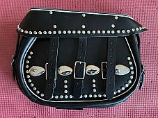 Harley Knucklehead Panhead UL WL King Size Saddlebags White Piping 11785-48 Euro