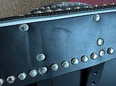 Harley Knucklehead Panhead UL WL King Size Saddlebags White Piping 11785-48 Euro