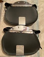 Harley Knucklehead Panhead UL WL King Size Saddlebags White Piping 11785-48 Euro