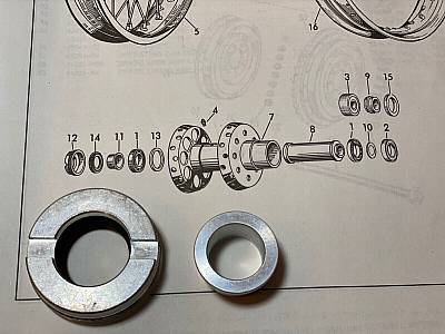 Harley 4120155 KModel Sportster Rear Wheel Bearing Lock Nut Kit 195578  USA
