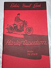 Harley Riders Handbook Owners Manual 1955-1957 Panhead EL FL Reprint