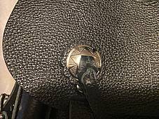 Harley Black Knucklehead Panhead Saddlebags w/ H-D Winged Logo 11785-36 European