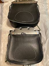 Harley Black Knucklehead Panhead Saddlebags w/ H-D Winged Logo 11785-36 European
