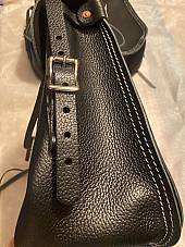 Harley Black Knucklehead Panhead Saddlebags w/ H-D Winged Logo 11785-36 European