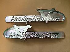 Harley Panhead Servicar K-Model 55 & 56 Gas Tank Emblem Mount Kit Adhesive Type