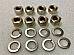 Harley #0120 JD DL Single WL Cylinder Base & Head Stud Nuts 191173 Nickel USA