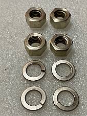 Harley #0120 JD DL Single WL Cylinder Base & Head Stud Nuts 1911-73 Nickel USA