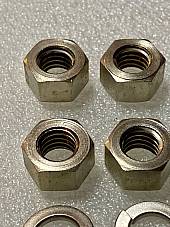 Harley #0120 JD DL Single WL Cylinder Base & Head Stud Nuts 1911-73 Nickel USA