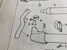 Harley Panhead 1965 Electra-Glide Exhaust Clamps W/ Hex Bolts 65527-65