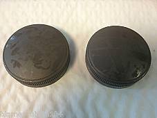 Harley Eaton Style Gas Caps Parkerized WLA WLC ELC WPA WWII Bobber Rat Rod