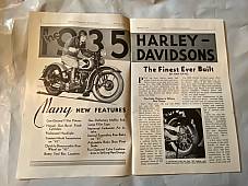 Harley Enthusiast Model Intro Issue 1935 Models Jan 1935 RL VL Servicar