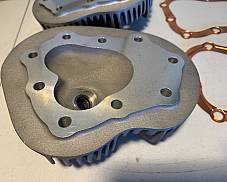 Harley UL VL ULH VLH 9-40A Aluminum Cylinder Head Set 1936-1948 Medium Comp Euro