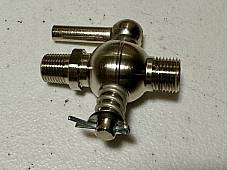 Harley 3601-16 JD VL RL UL Single Knucklehead Nickel Petcock Fuel Tap European