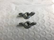 Harley Dimpled Zinc Alloy Battery Rod Wing Nuts 5/16-18 Panhead #66387-26 50-64