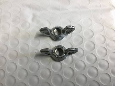 Harley Dimpled Zinc Alloy Battery Rod Wing Nuts 5/1618 Panhead #6638726 5064