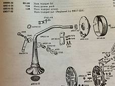 Harley 69013-54 Panhead XL Bugle Trumpet Horn Rubber Mount Bracket Kit 54-64