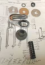 Harley 45 Solo Chrome WL Servi Steering Damper Rebuild Parts Kit 37-57 Dampener