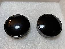 Harley Eaton 45 Servicar Gas & Oil Tank Caps W WL WLD WR Black Enamel 1937-73