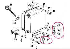 Harley 62761-66 Sportster XLCH Lunchbox Oil Tank Lower Mount Kit 1966-69 USA