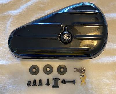 Harley Knucklehead UL Panhead WL Oval Tool Box W/ Mount Kit 194054 OEM# 345240