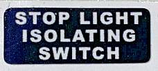 Harley WLC Stop Light Isolating Switch Decal WW-II OEM# 4760-41S