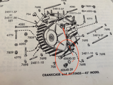 Harley Servicar WL WLA WLC Primary Screw Plug Kit 1941-73 OEM# 3805-39 60648-39