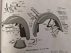 Harley Knucklehead UL Panhead Rear Fender Mounting Kit W/ Brackets 42-48 CP-1035