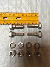 Harley CP-1038 5/16”-24 x 1 Bolts w/ Nuts & Lock Washers Qty 4 OEM 4000