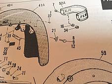 Harley 1951-78 Front Fender Mounting Kit Parkerized FL FLH Panhead Servi Mount