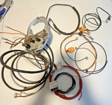 Harley NOS OEM Cat Eye Dash Base & Complete Knucklehead Wiring Harness 1939-45