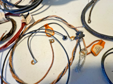 Harley NOS OEM Cat Eye Dash Base & Complete Knucklehead Wiring Harness 1939-45