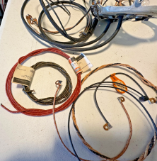 Harley NOS OEM Cat Eye Dash Base & Complete Knucklehead Wiring Harness 1939-45