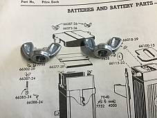 Harley Battery Box & Brake Rod Dimpled Wing Nuts 45 Solo WL WLA Servicar RL DL