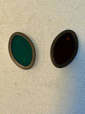 Harley Cat Eye Dash Black Out Lens Set WLA WLC OEM# 4524-41M 4525-41M 1941-45