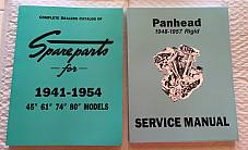 Harley Panhead Parts Book Service Manual Combo 1941-’54 1948-‘57