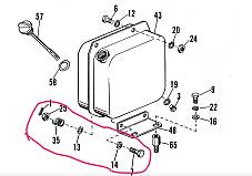 Harley Sportster XLCH Lunch Box Oil Tank Lower Bracket Mount Kit 1966-69 USA