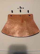 Harley 3757-26 Dark Tan Leather Mud Flap Kit WLA WLC Knucklehead VL JD Pan