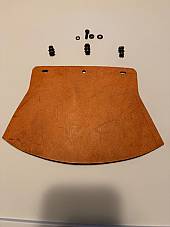 Harley 3757-26 Dark Tan Leather Mud Flap Kit WLA WLC Knucklehead VL JD Pan