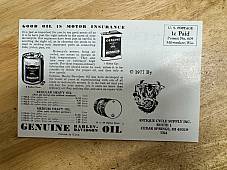 Harley 1934 Accessory Catalog Re-Print VL Knucklehead RL JD Servicar