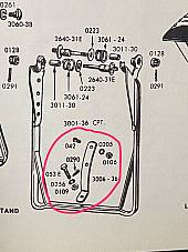 Harley 1936-52 Knucklehead UL RL WL WLC 45 Front Stand Catch Kit 3006-36