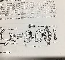 Harley Knucklehead WLA Panhead Ignition Switch Terminal Screws OEM# 010, 993