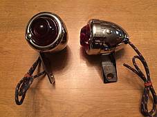 Harley Guide DH-49 P-H7 Bullet Lamps Fish Eye Nice Repro Replaces OEM 68511-49